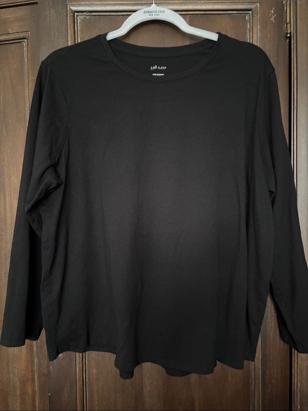 J. Jill Black Long-Sleeve Crewneck Sleep Top